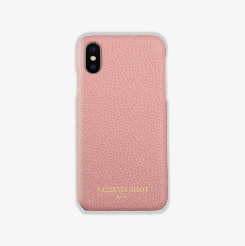 Coque pour iPhone Xs max en cuir rose, France