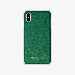 Coque pour iPhone en cuir vert, France