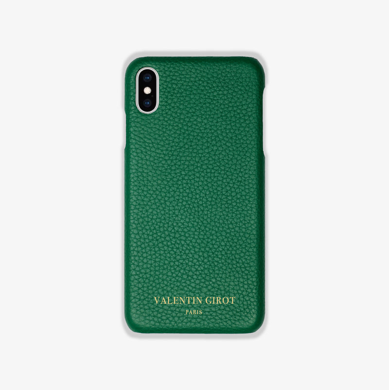 Coque pour iPhone en cuir vert, France